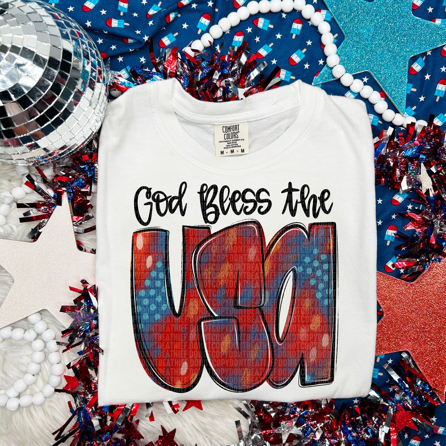 God Bless the USA-DTF Transfer