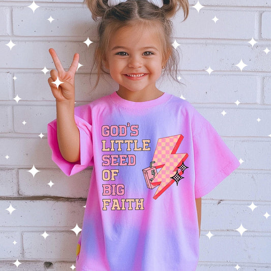 God s Little Seed Of Big Faith Girls RC - Bella Canvas