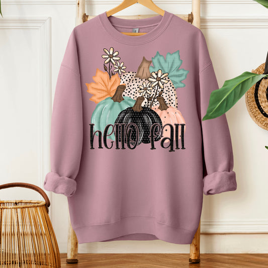 Hello Fall pumpkin- DTF Transfer