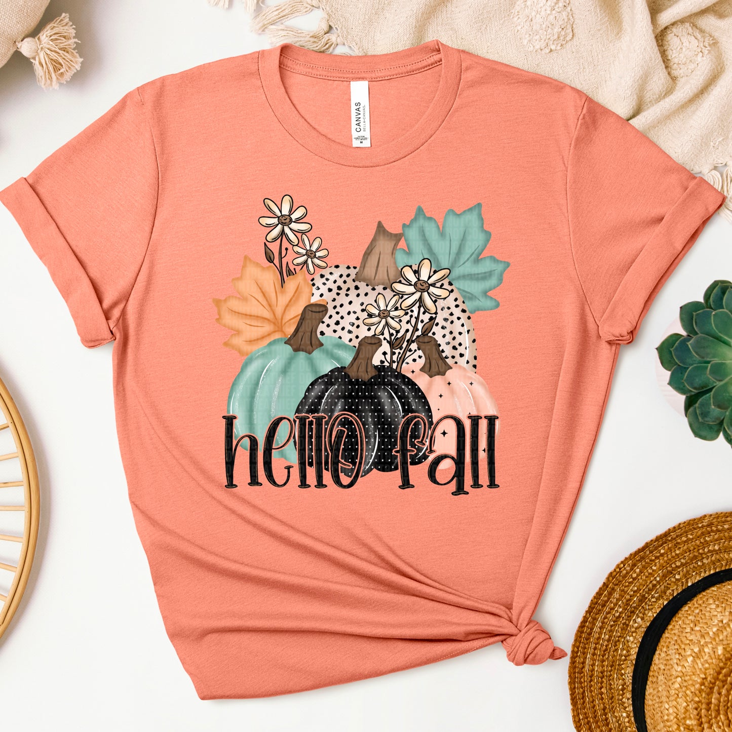 Hello Fall pumpkin- DTF Transfer