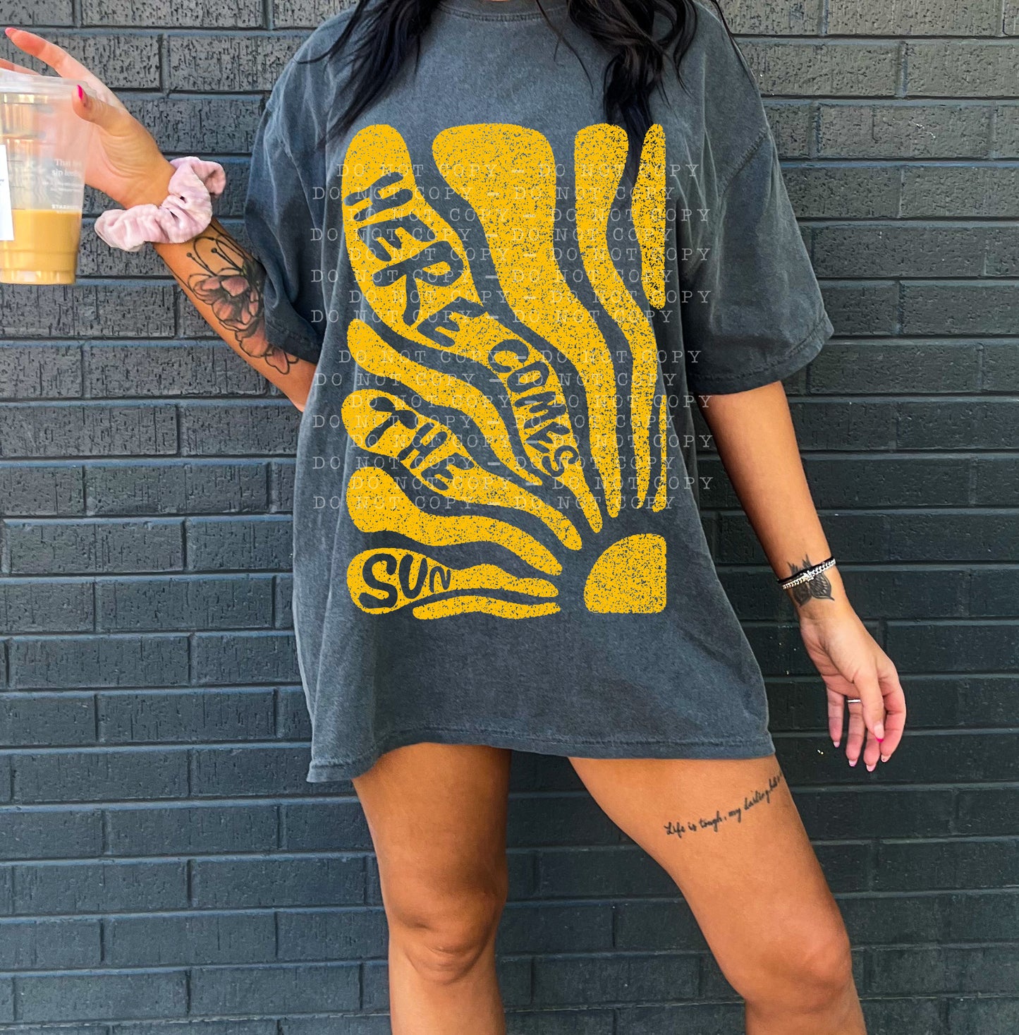 Here comes the sun distressed- DTF Transfer