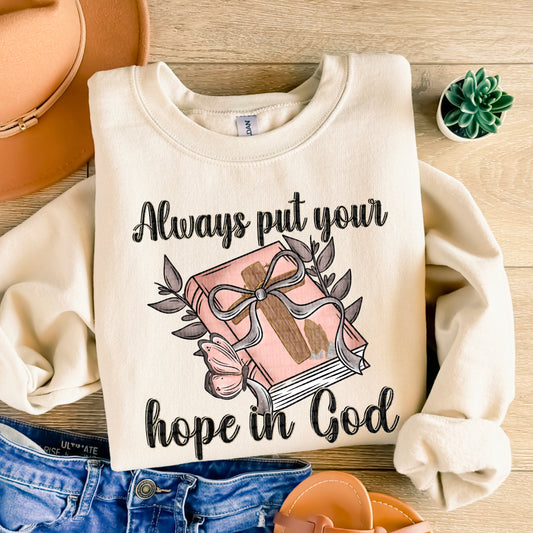 Always put your hope in God-DTF Transfer