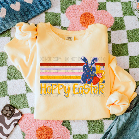 Hoppy Easter Bunny Retro - DTF Transfer