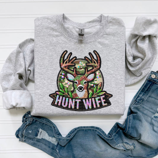 Faux Rhinestone Hunt Wife-DTF Transfers