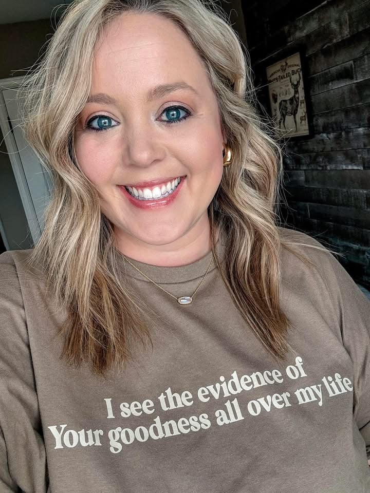 I see the evidence of Your goodness all over my life-IVORY- off white- DTF Transfer-