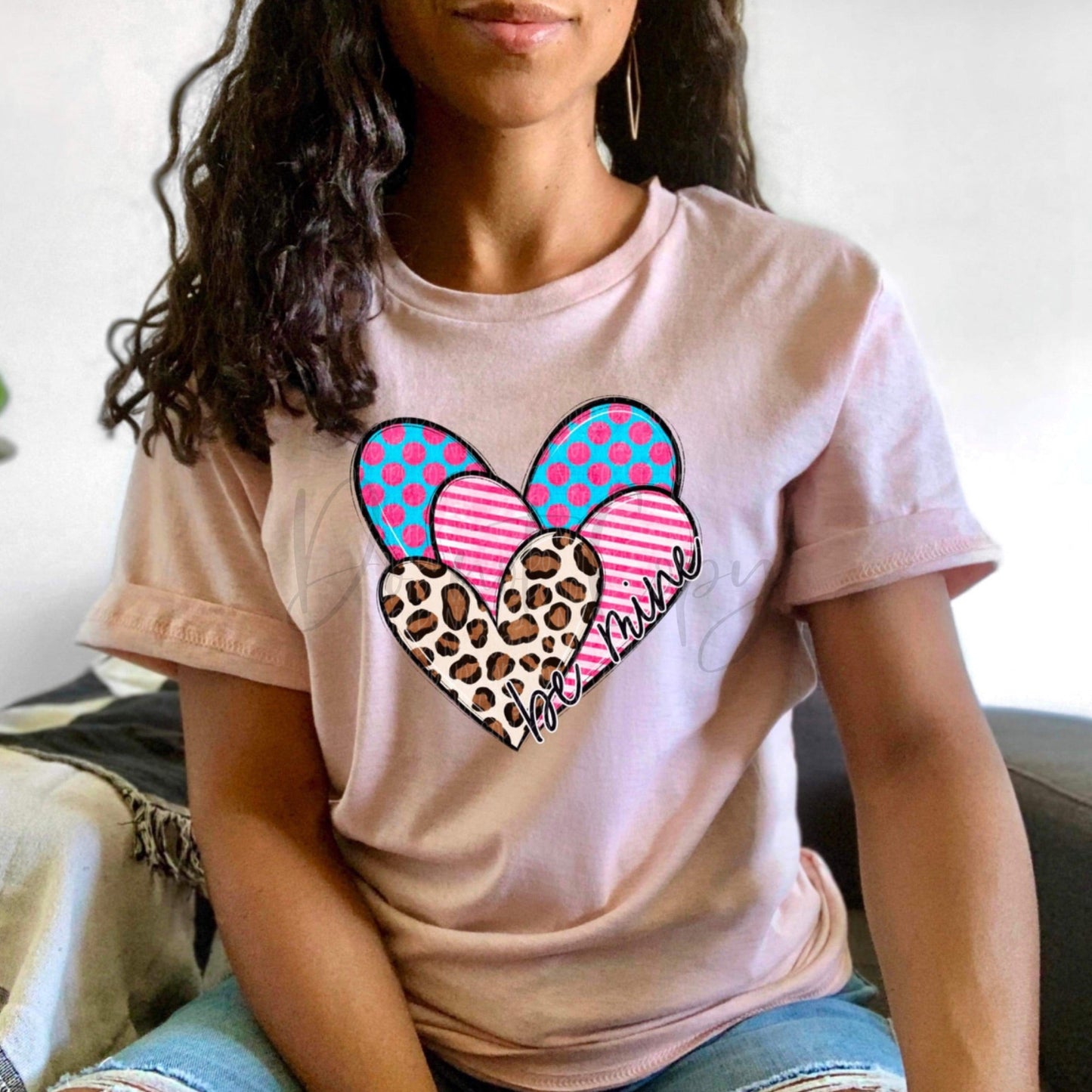 Love- Heart Polka Dot-dtf transfer