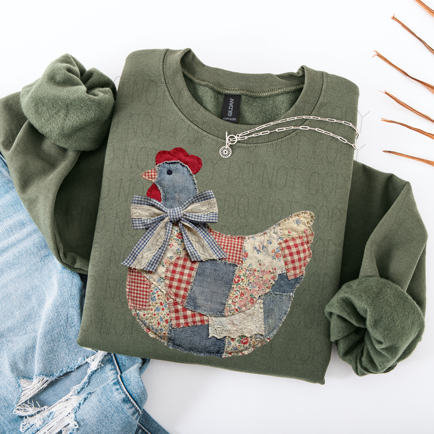 Quilted chicken- DTF Transfer