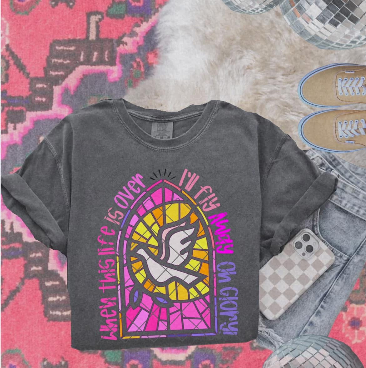 When this life is over i’ll fly away /oh glory/ bright- DTF Transfer