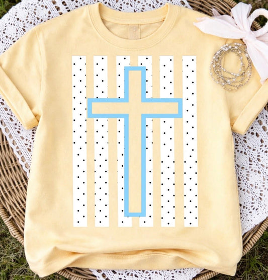 Cross Polka Dot Stripped-DTF Transfer