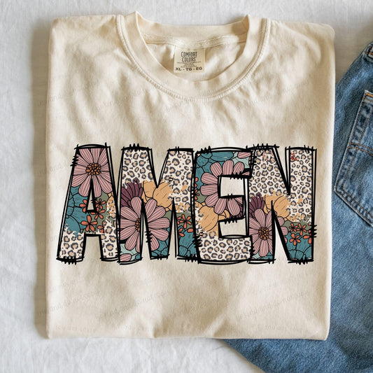 Amen mulit floral-DTF Transfer