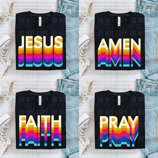 Pray stacked bright- DTF Transfer