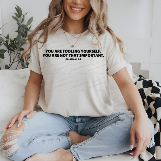 You are fooling yourself you are not that important-DTF Transfer