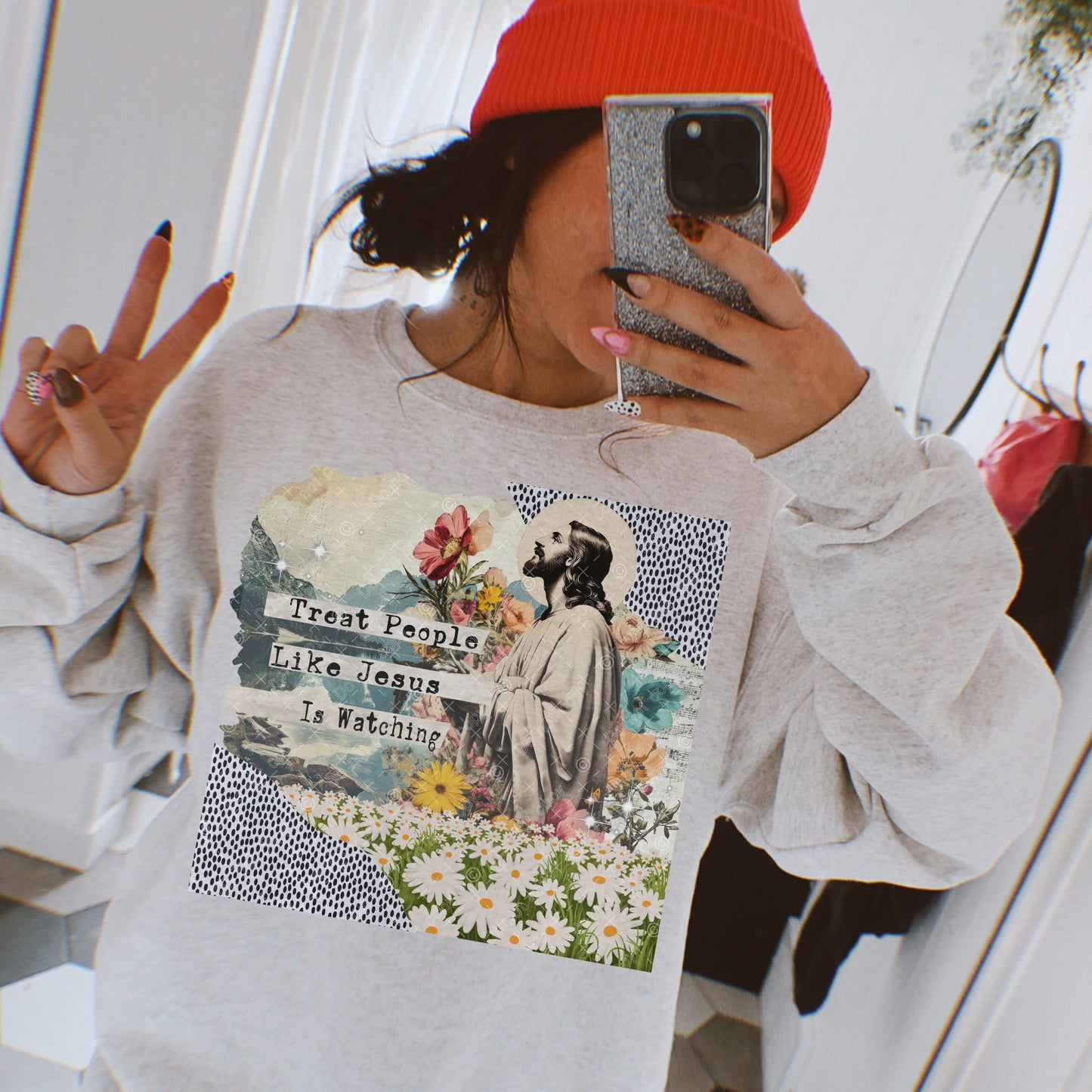 Treat people like Jesus is watching- DTF Transfer