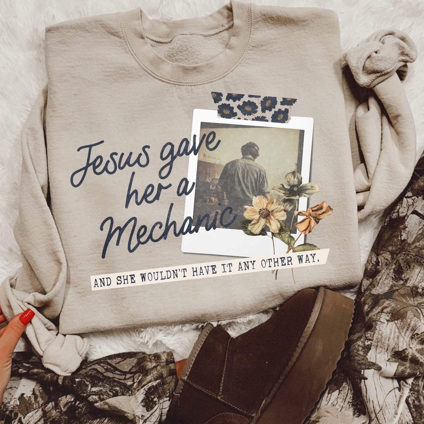 Jesus gave her a ........DTF Transfer - WITHOUT CUSTOM PHOTO