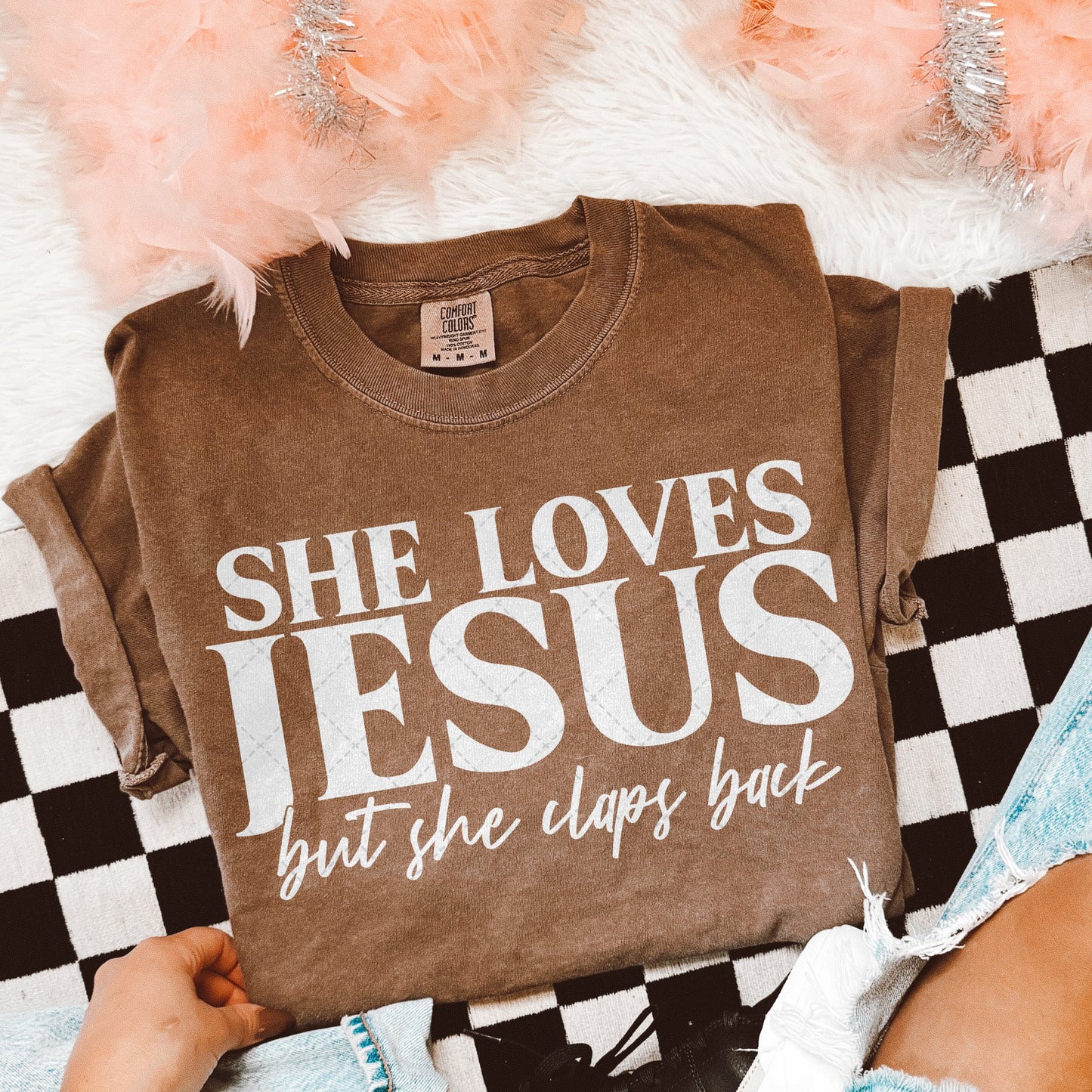She loves Jesus but she claps back - DTF Transfer