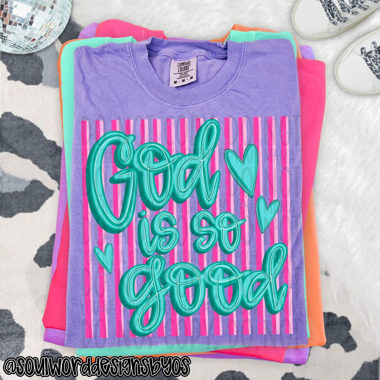 God is so good-teal- DTF Transfer
