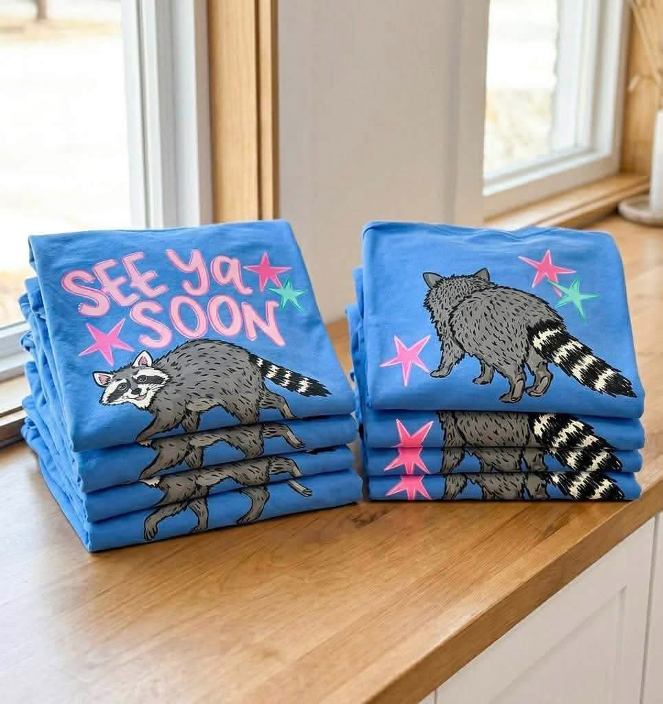 See you soon racoon-SET- DTF Transfer