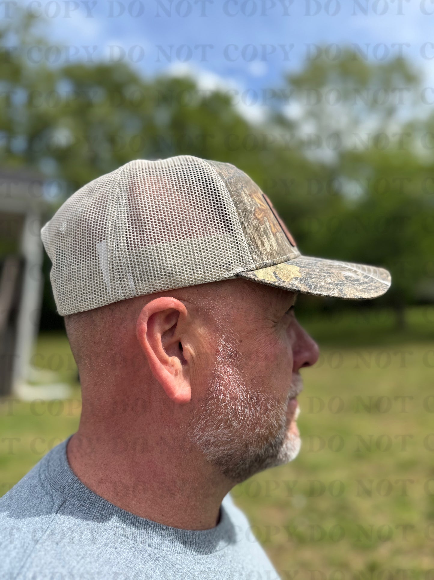 Leather Patch Trucker Cap