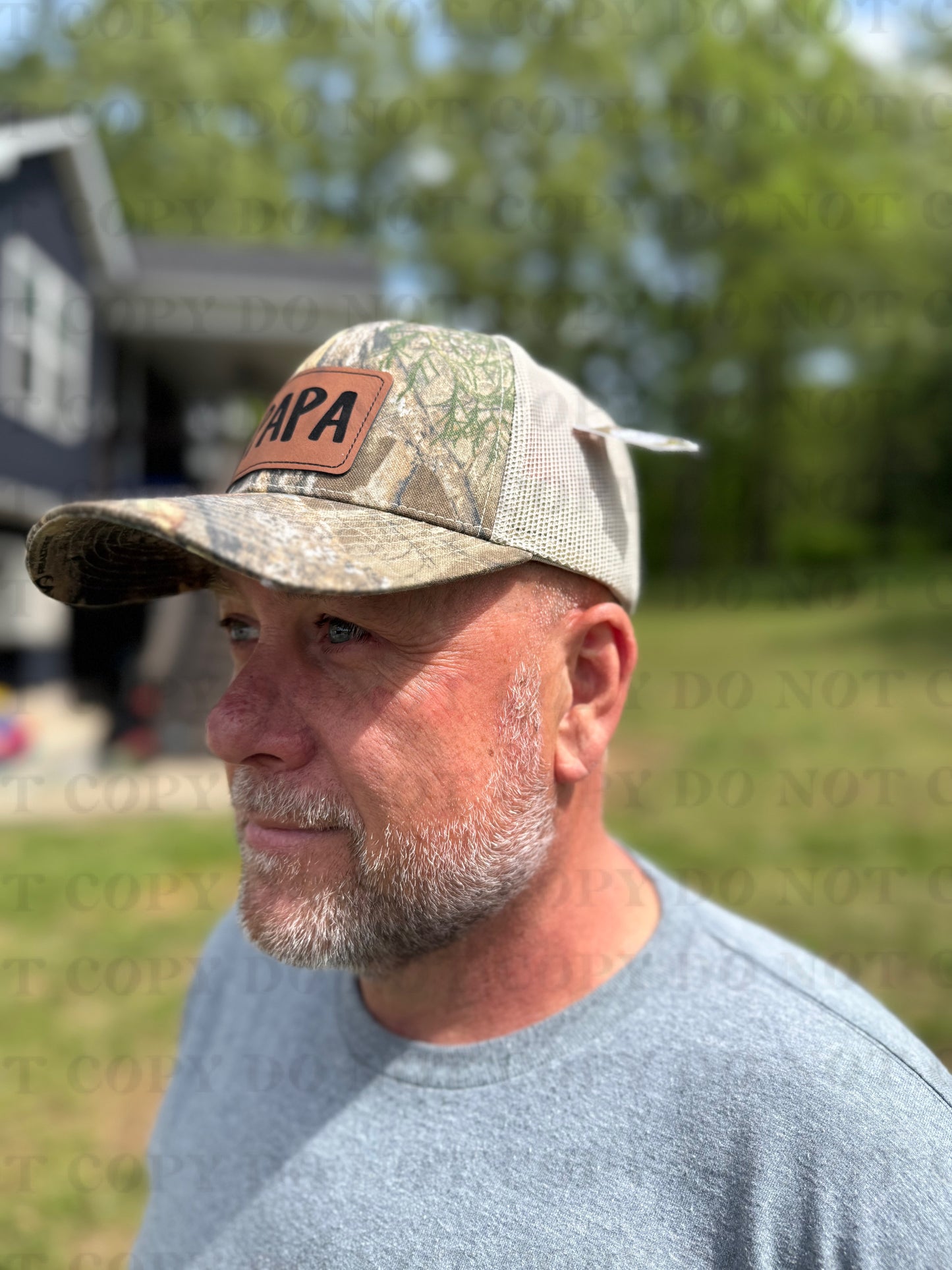 Leather Patch Trucker Cap