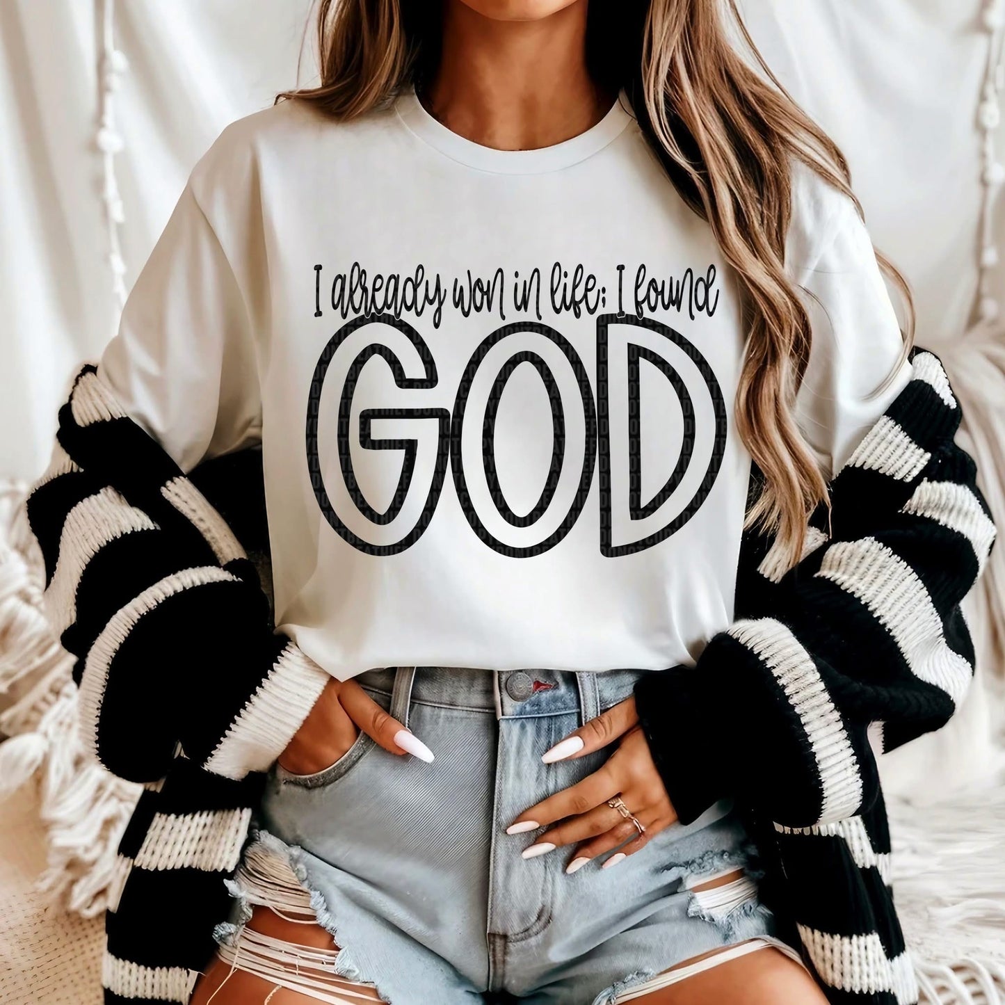 I already won in life; I found God-DTF Transfer