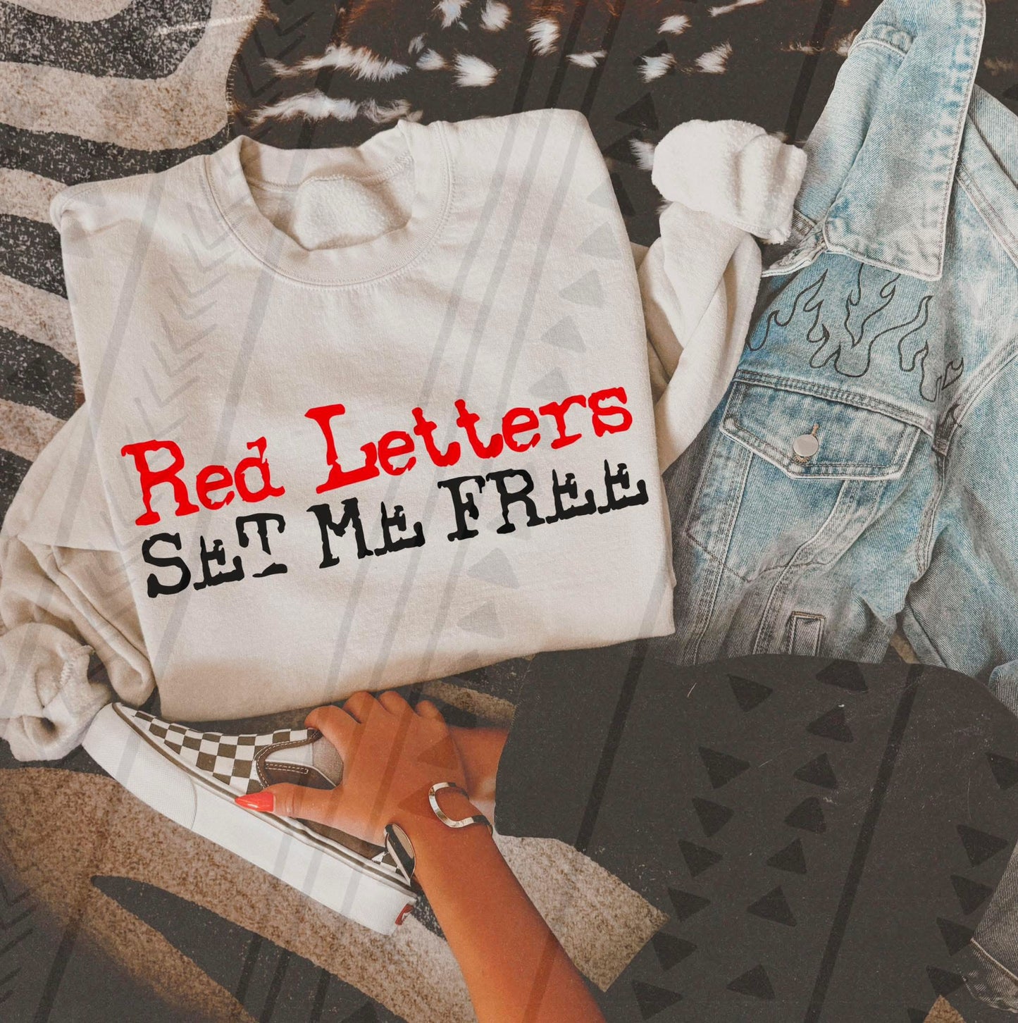 Red letters set me free - DTF Transfer