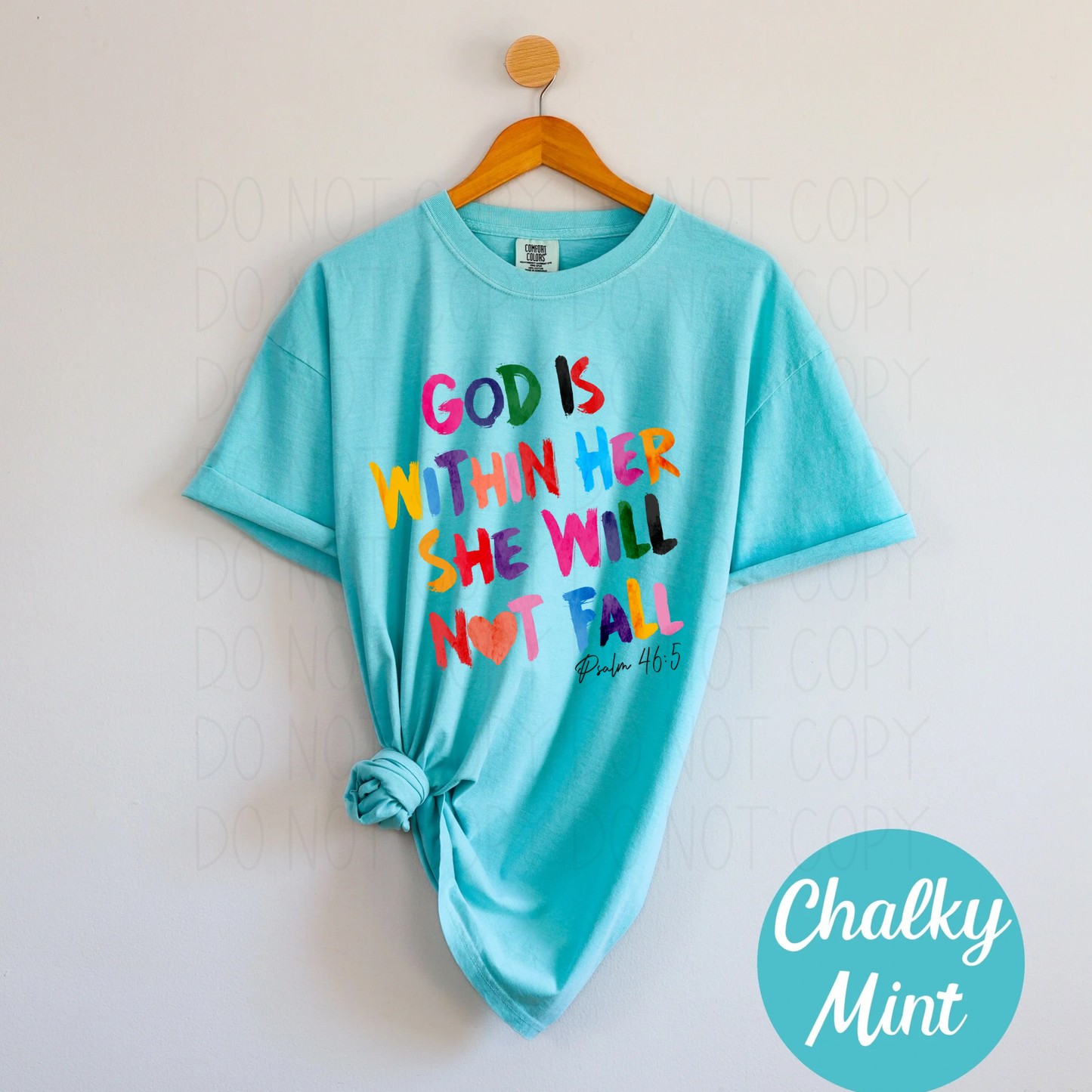 God is within her she will not fall BRIGHT- DTF transfer