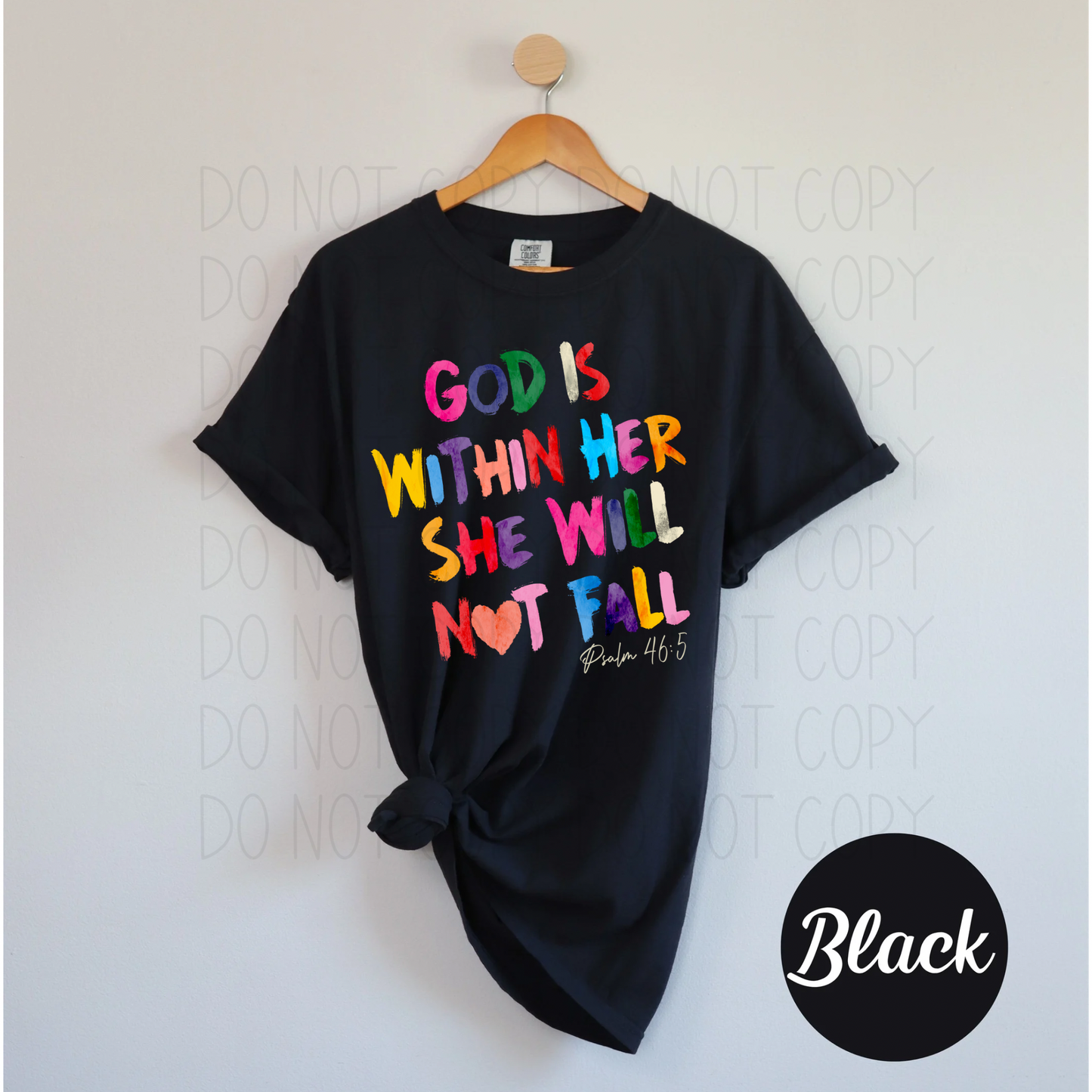 God is within her she will not fall BRIGHT- DTF transfer