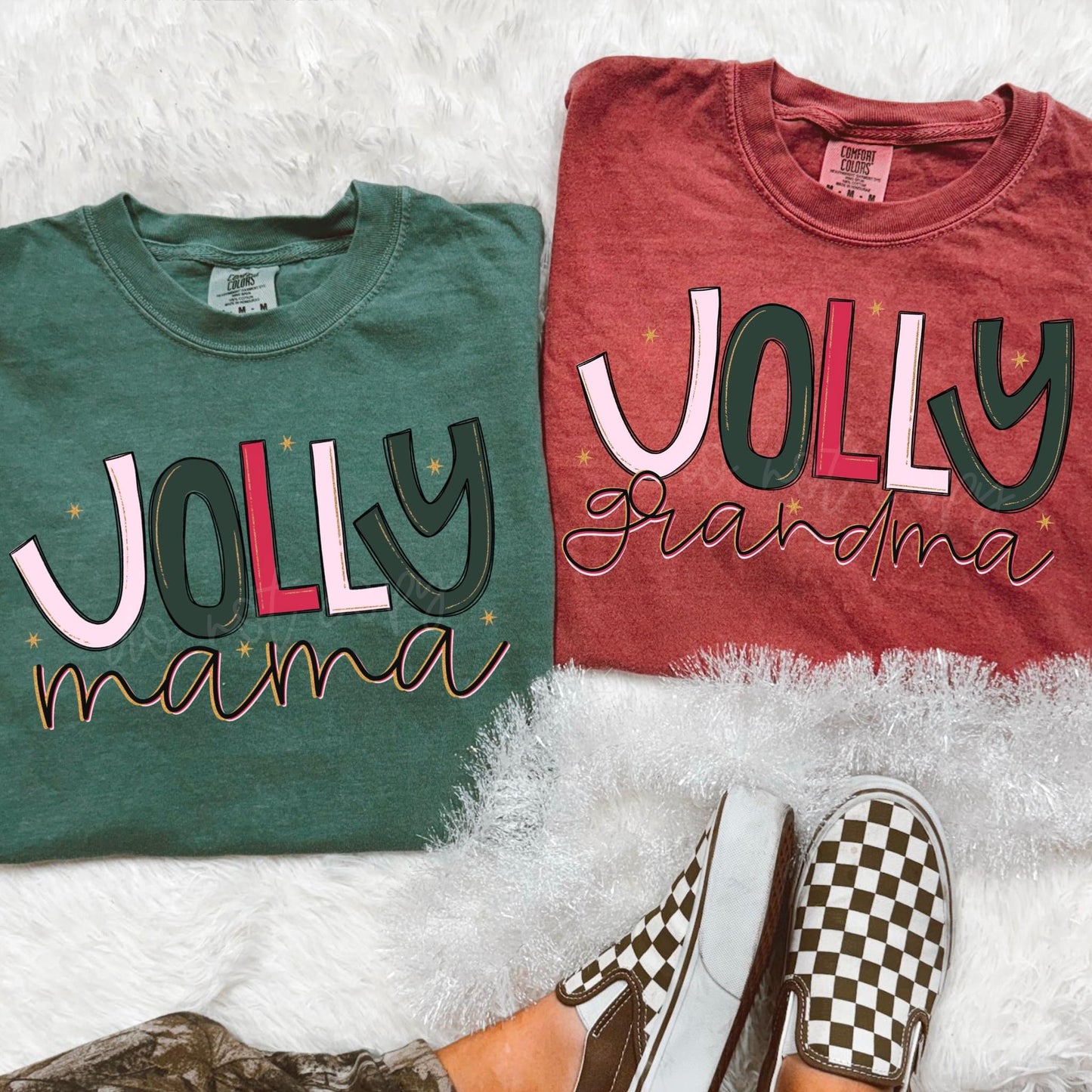 Jolly Mama/Grandma- Completed Tee