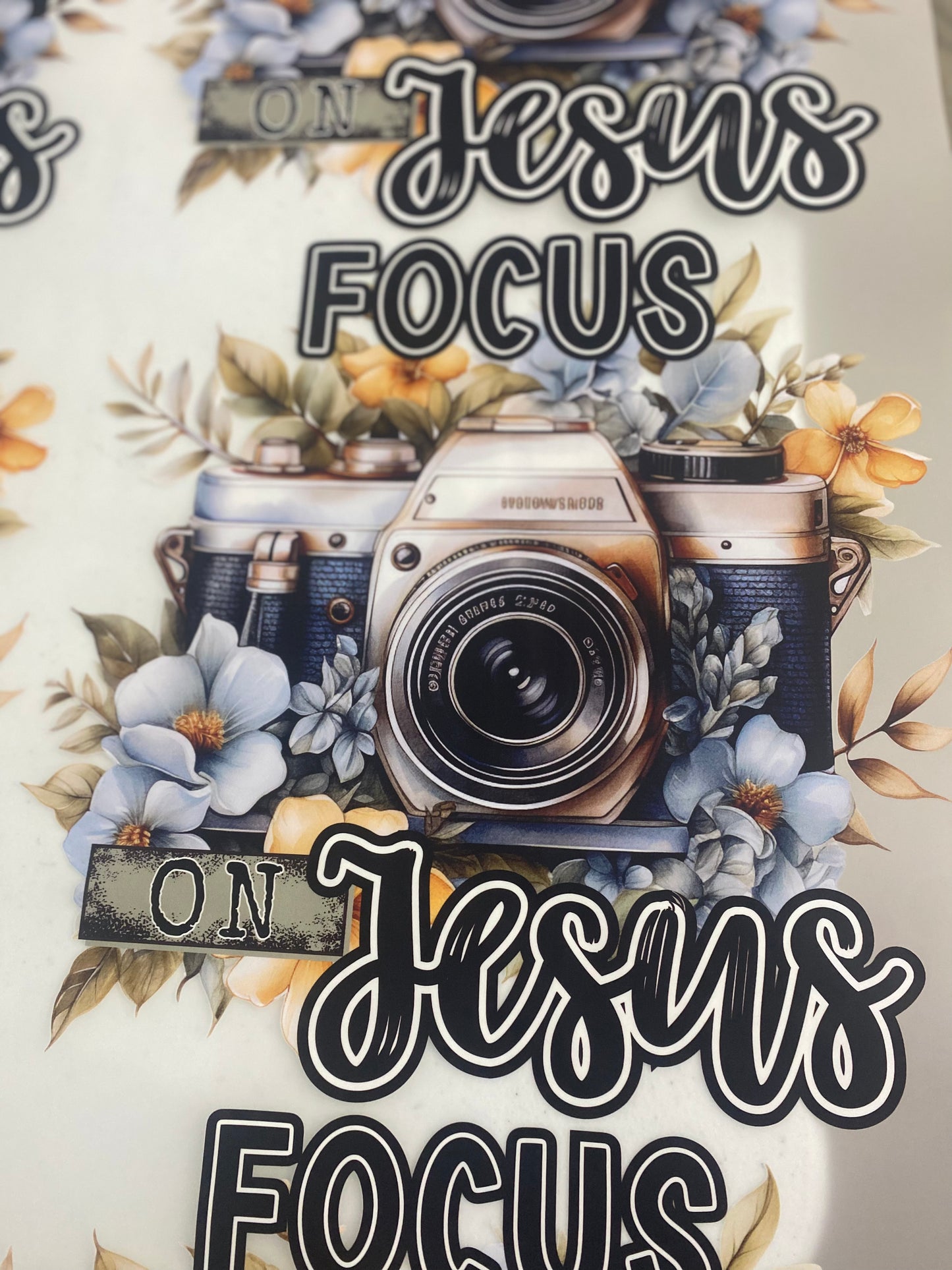 Focus on Jesus -10 standard adult 11 inches DTF transfers