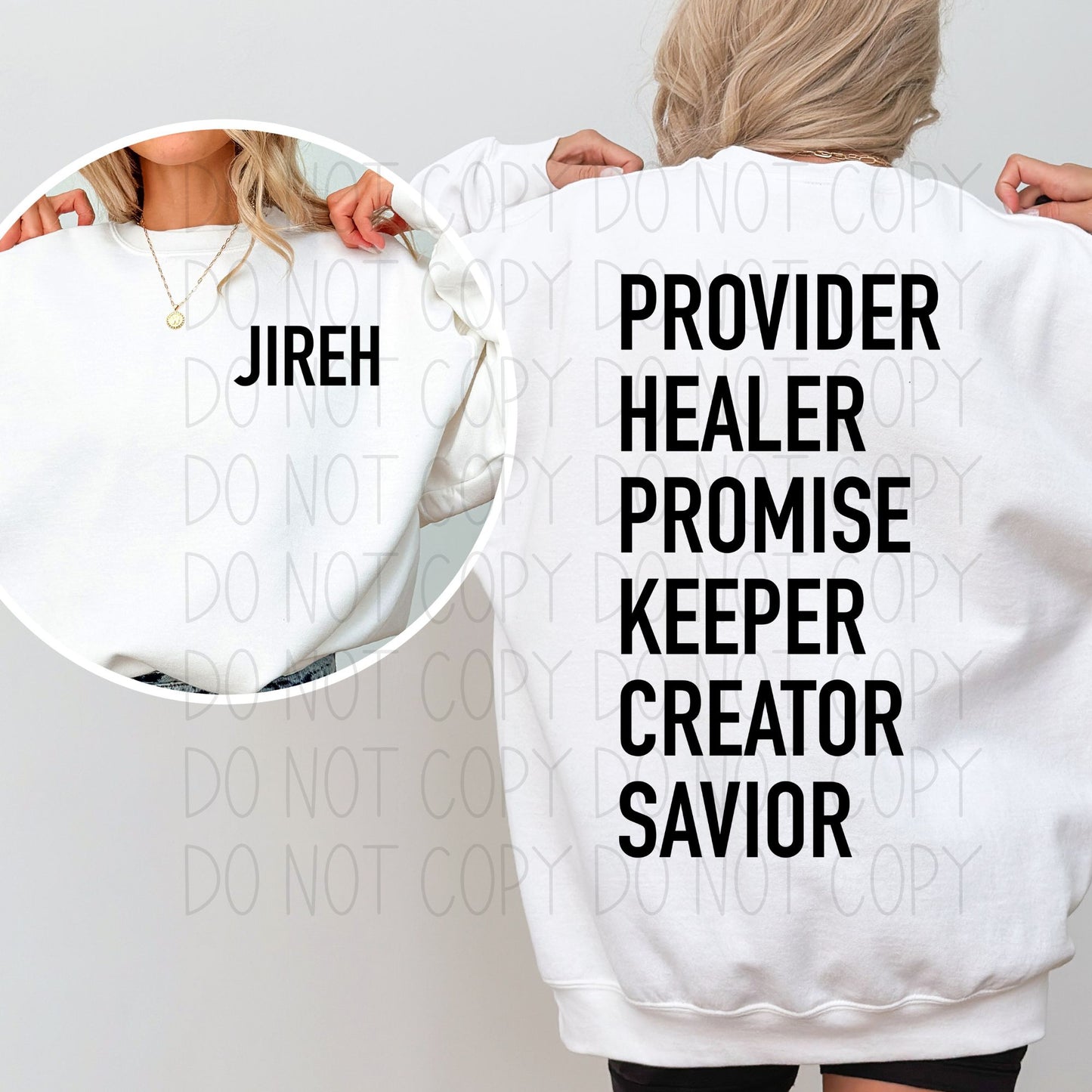 Jireh-Provider Healer Promise Keeper Creator Savior- DTF Transfer