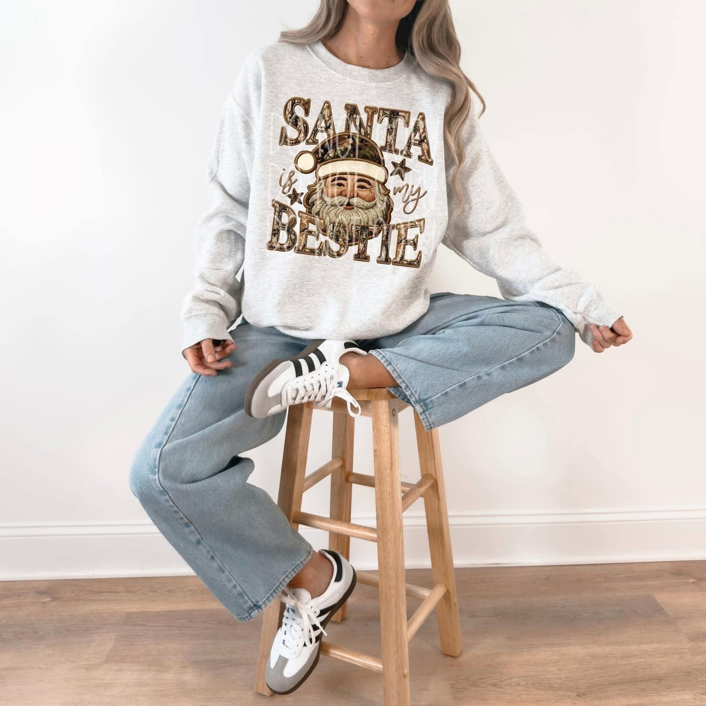 Santa is my bestie camo- DTF Transfer