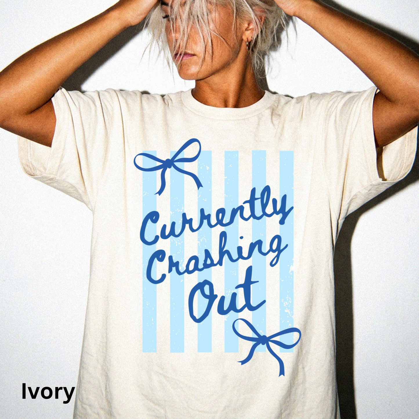 Currently crashing out - BLUE Stripe + Blue Wording