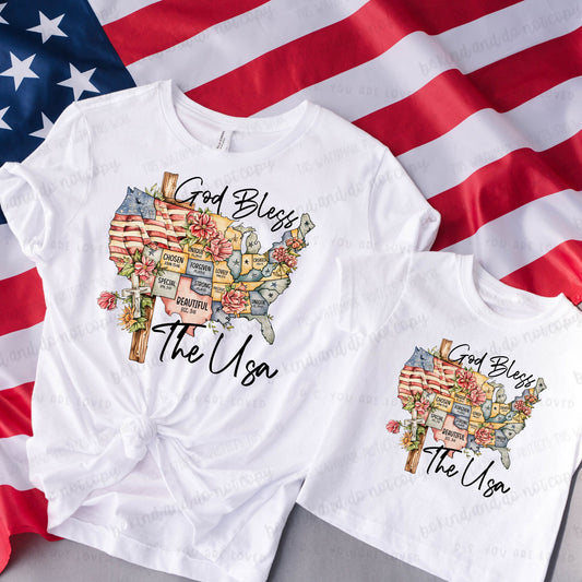 God bless the USA-DTF Transfer