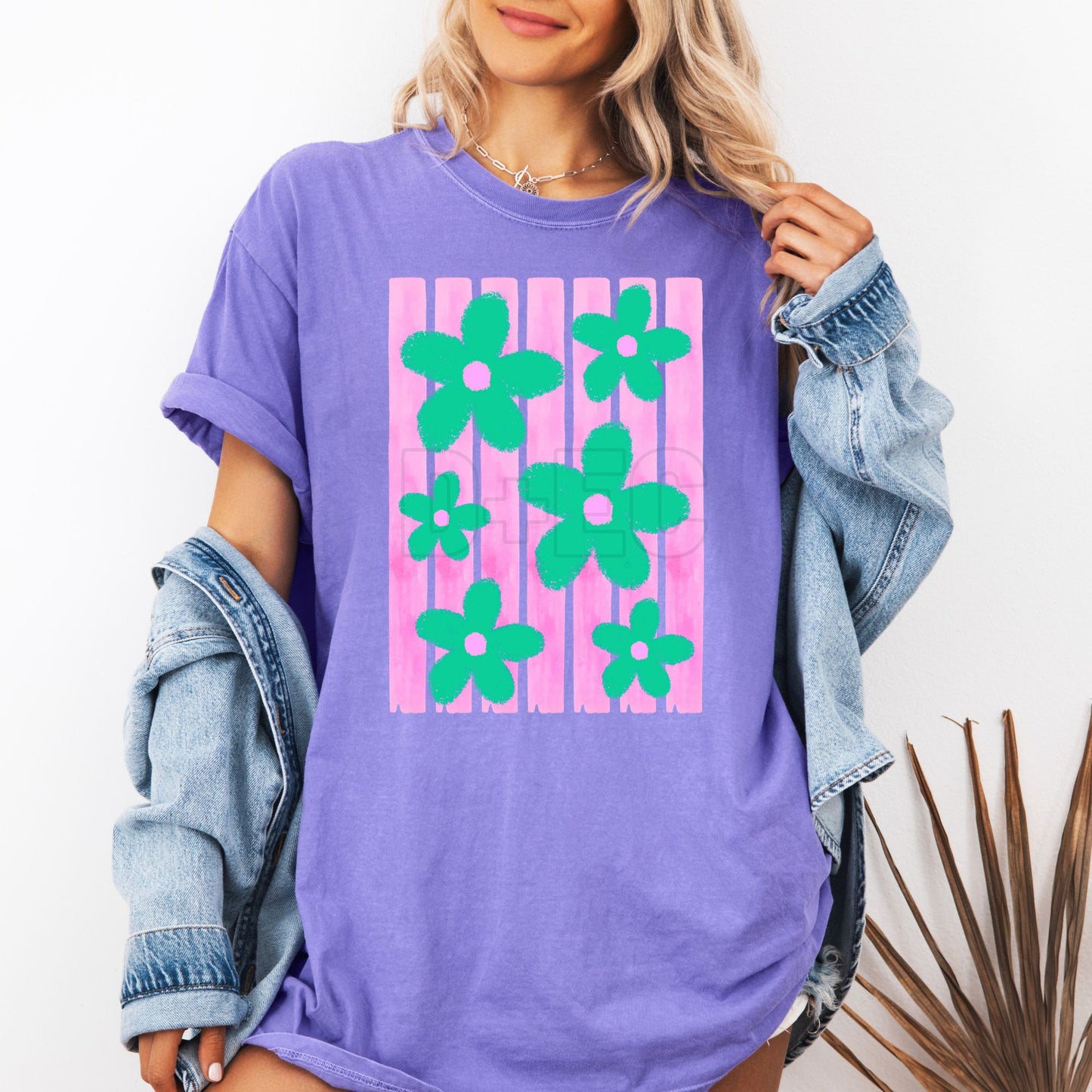Floral stripes-DTF Transfer