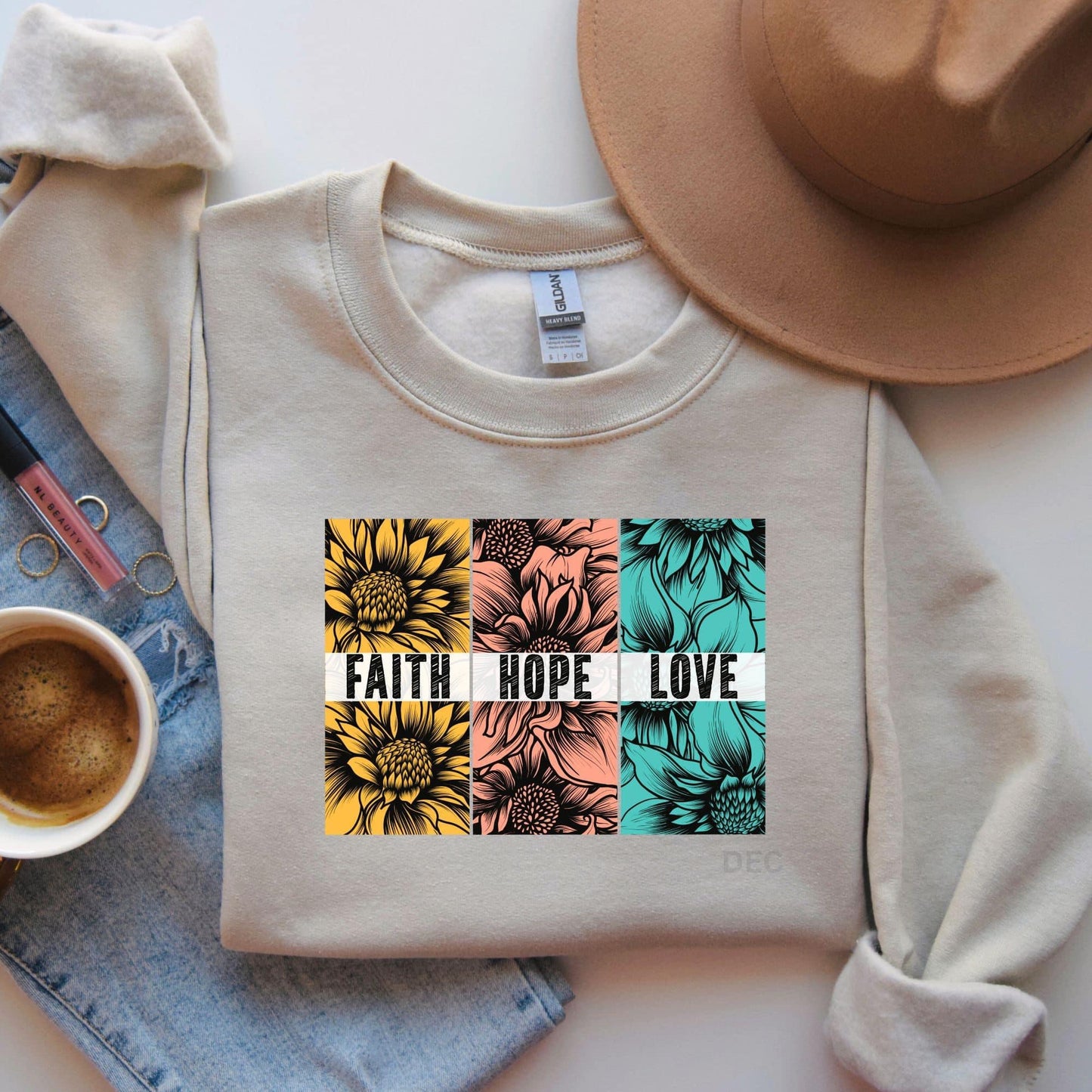 Faith Hope Love -dtf transfer