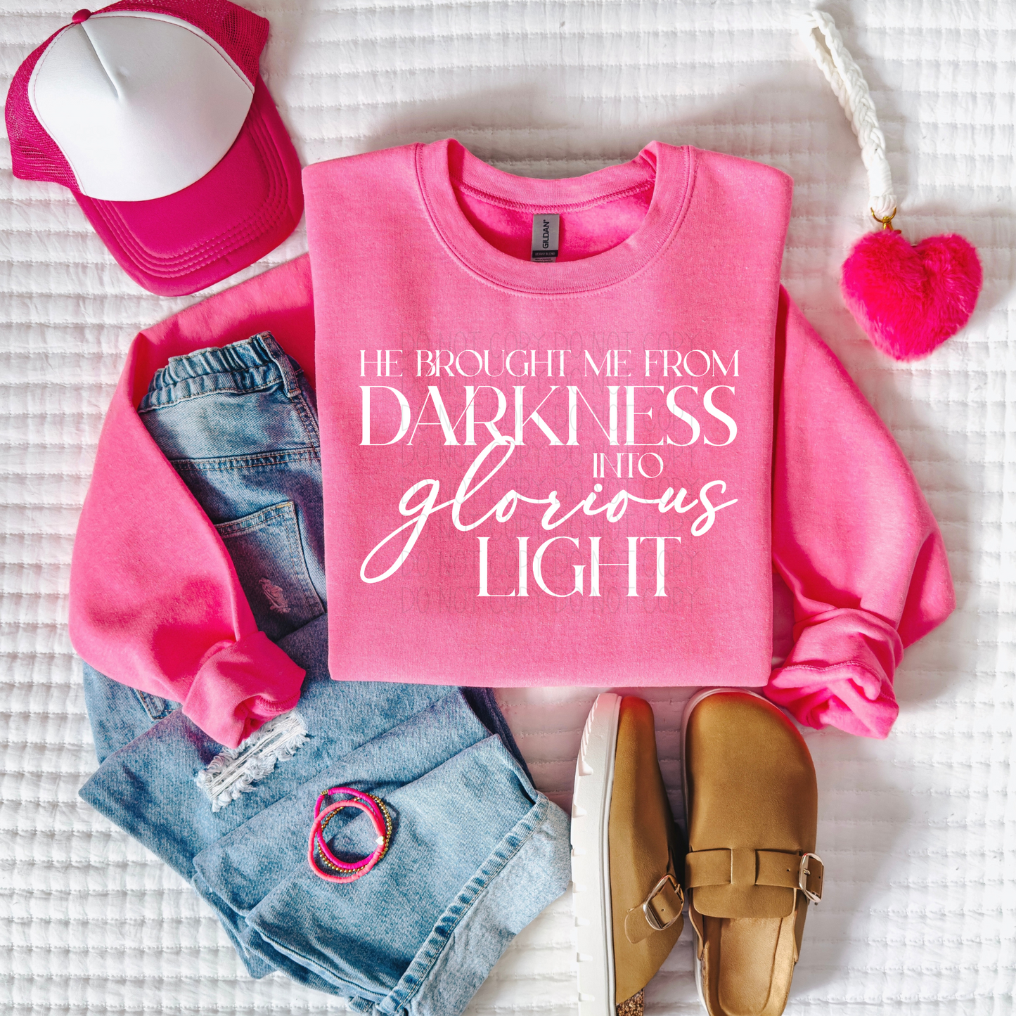 He brought darkness into glorious light- Completed Sweatshirt