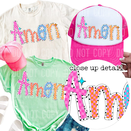 Amen Doodle Bright- DTF Transfer