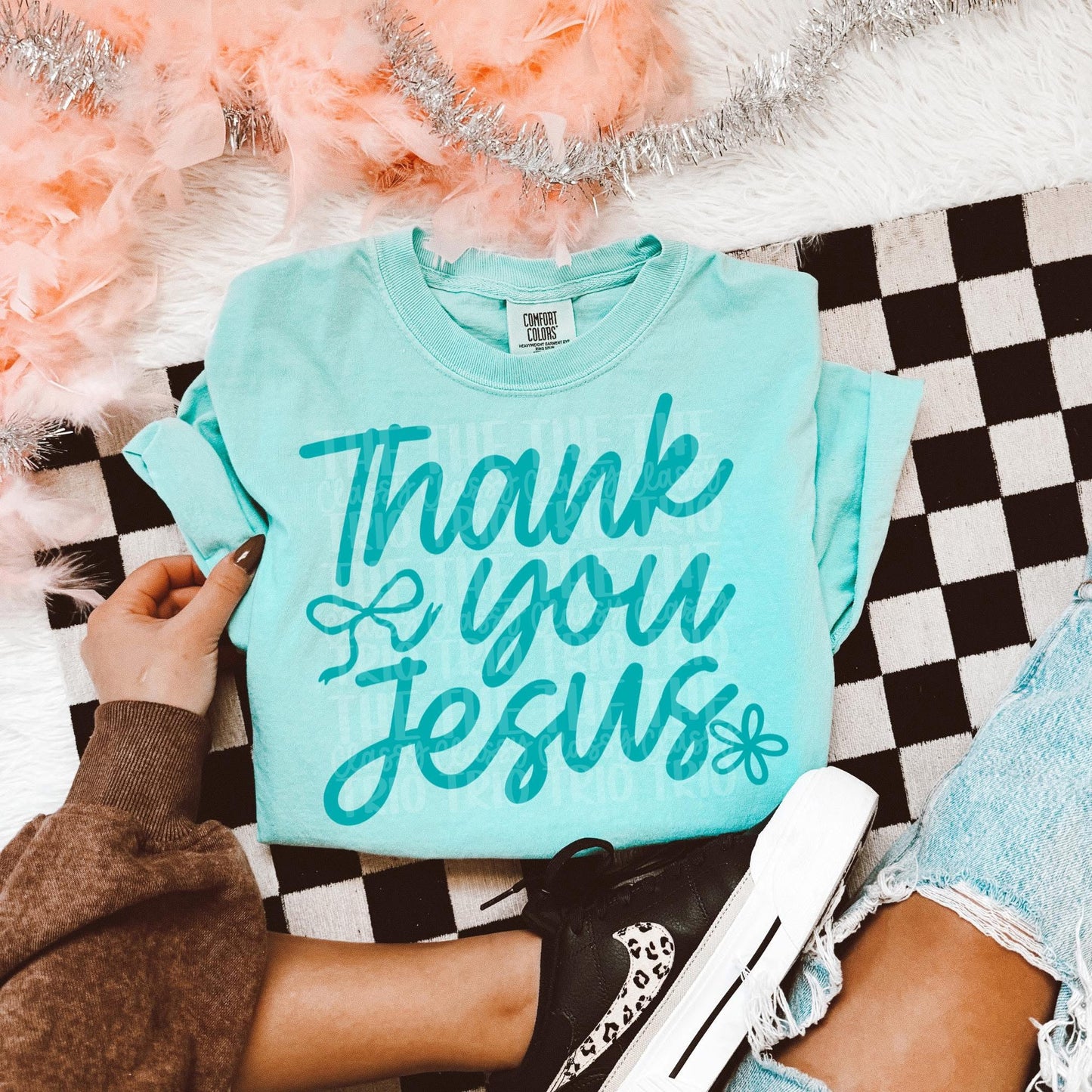 Thank you Jesus- Multi Color- DTF Transfer
