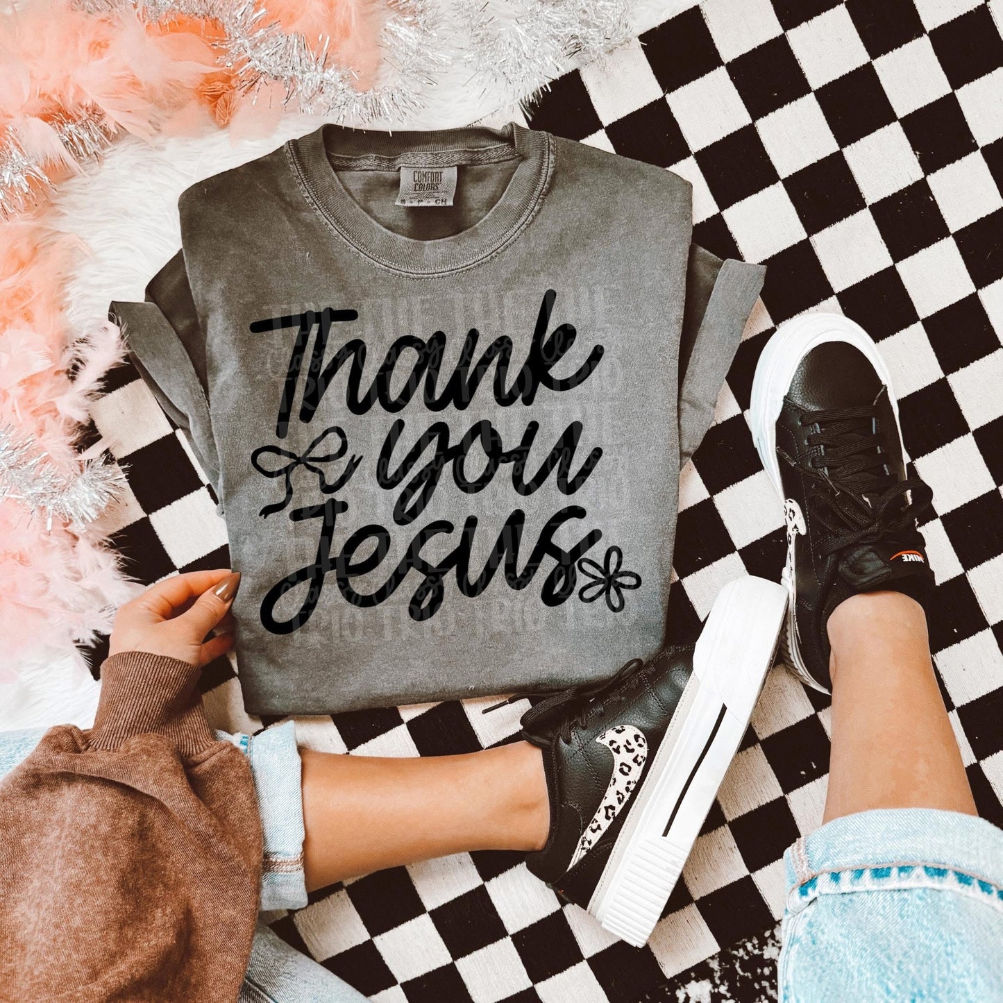 Thank you Jesus- Multi Color- DTF Transfer