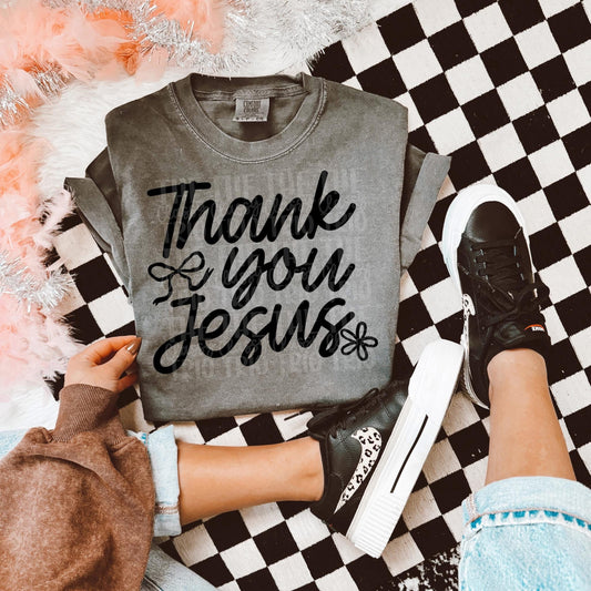 Thank you Jesus- Multi Color- DTF Transfer