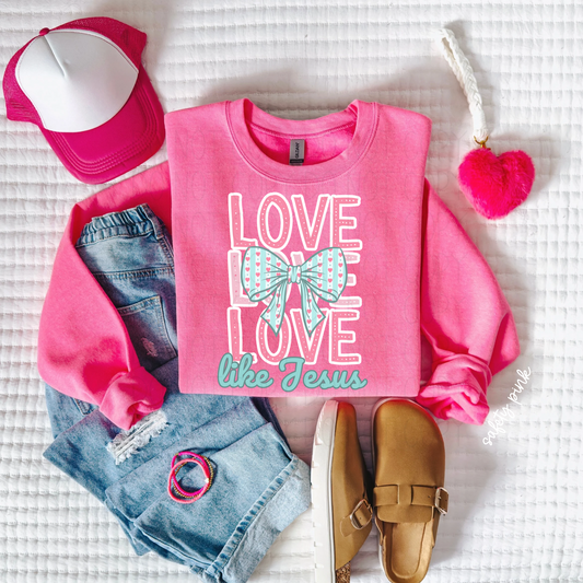 Love Love Love like Jesus-Sweatshirt/Gildan