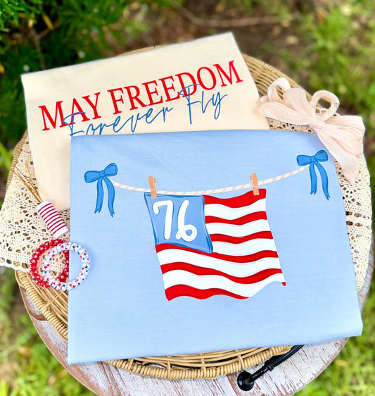 Flag on clothing Pin-DTF Transfer