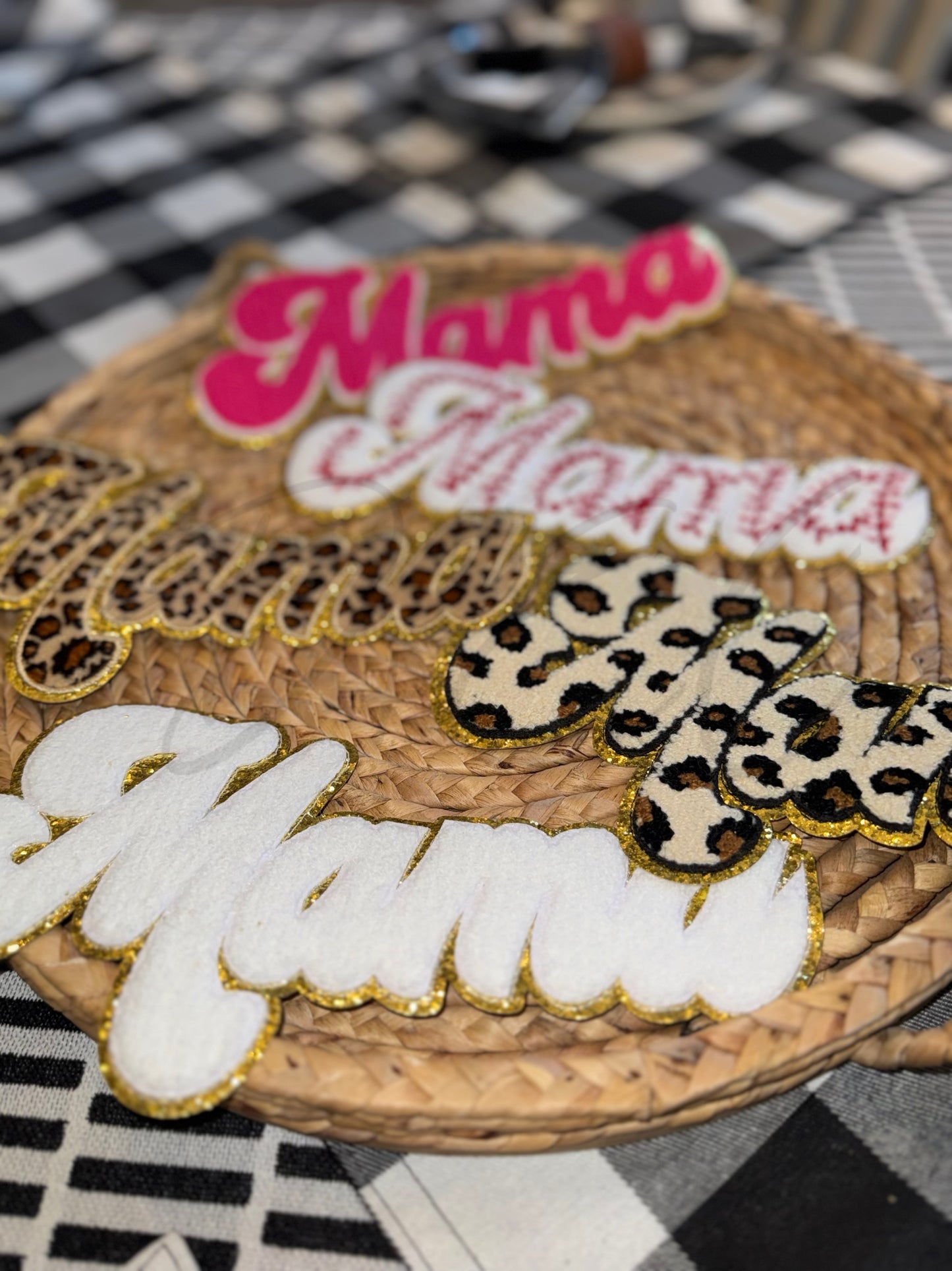 Glitter-Mama-Embroidery Patches- Chenille Patch