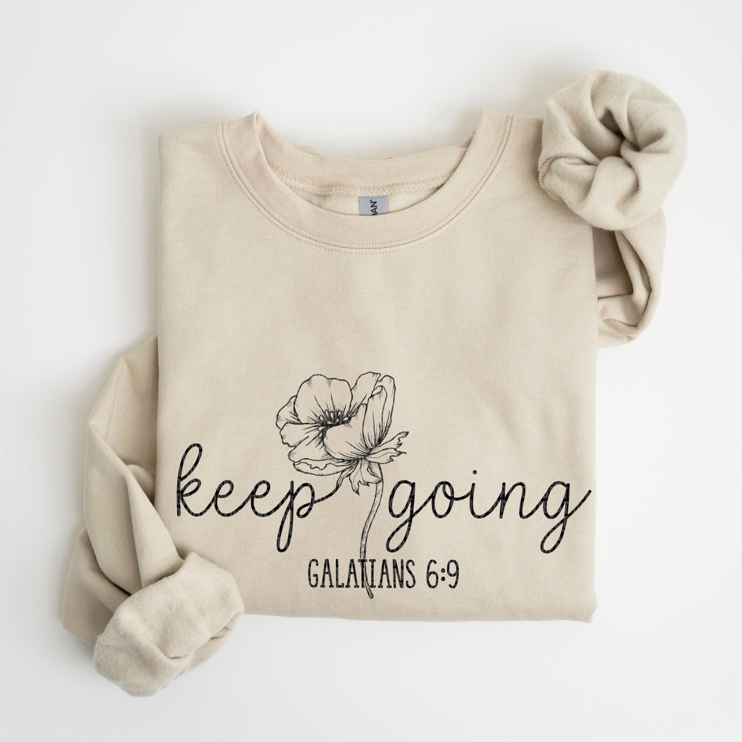 Keep going Galatians 6:9- Screenprint transfer