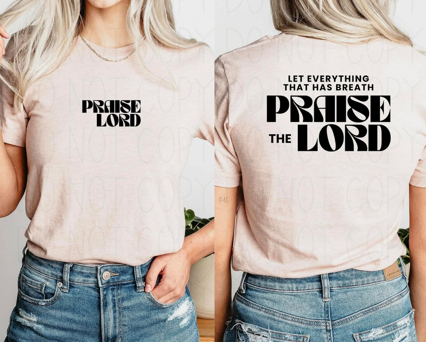 Praise the Lord-SET-dtf transfer