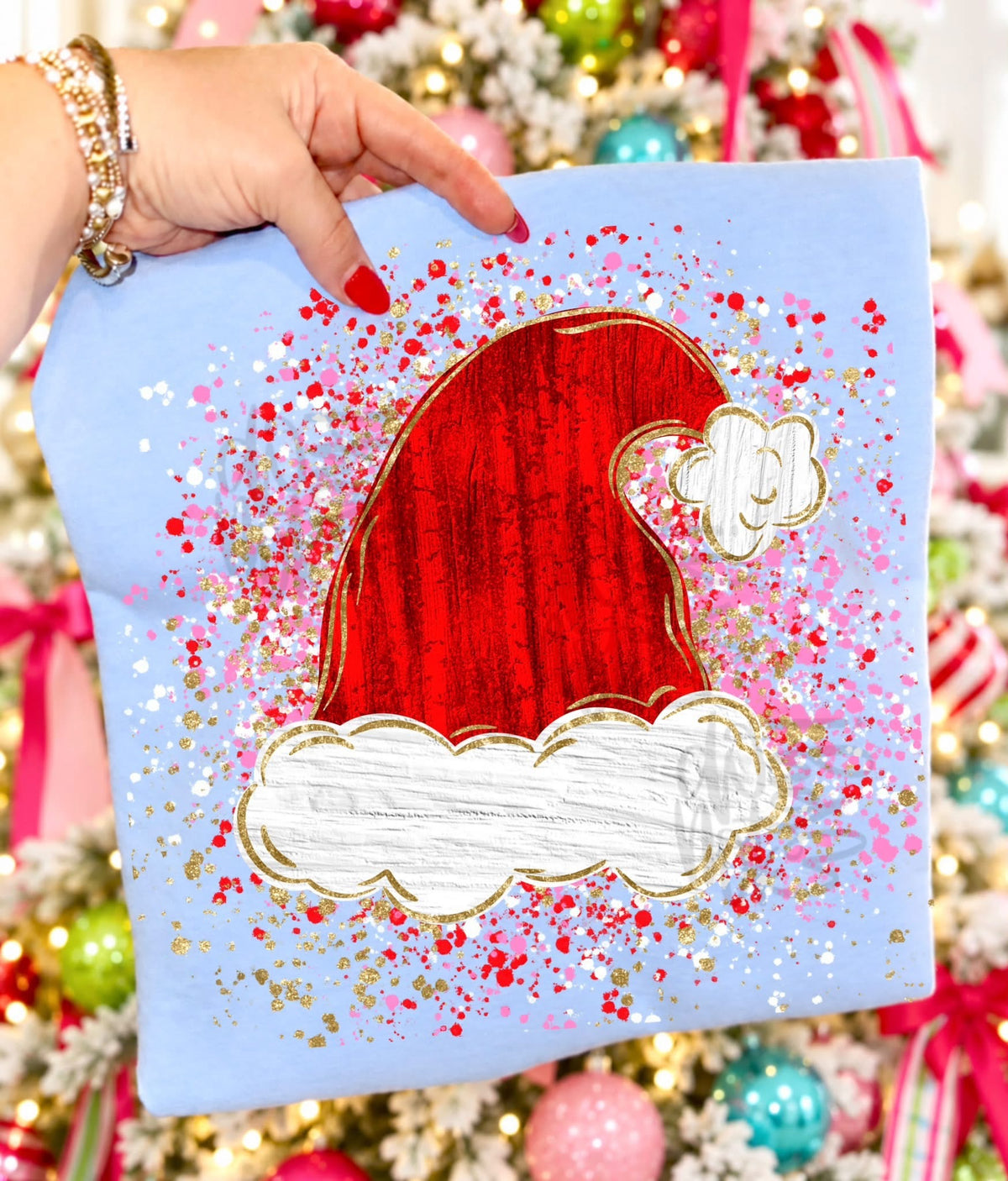 Santa Hat Paint Splatter - DTF Transfer