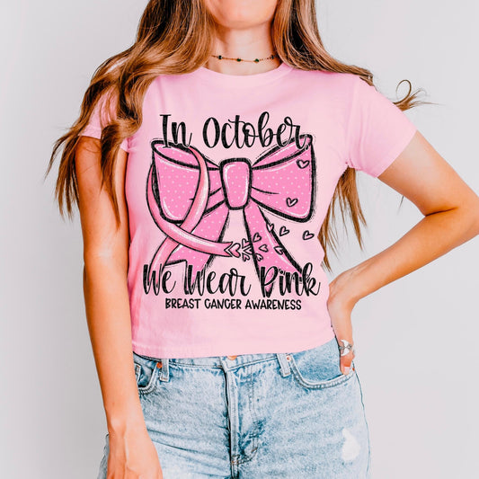 In October we wear Pink-DTF Transfer