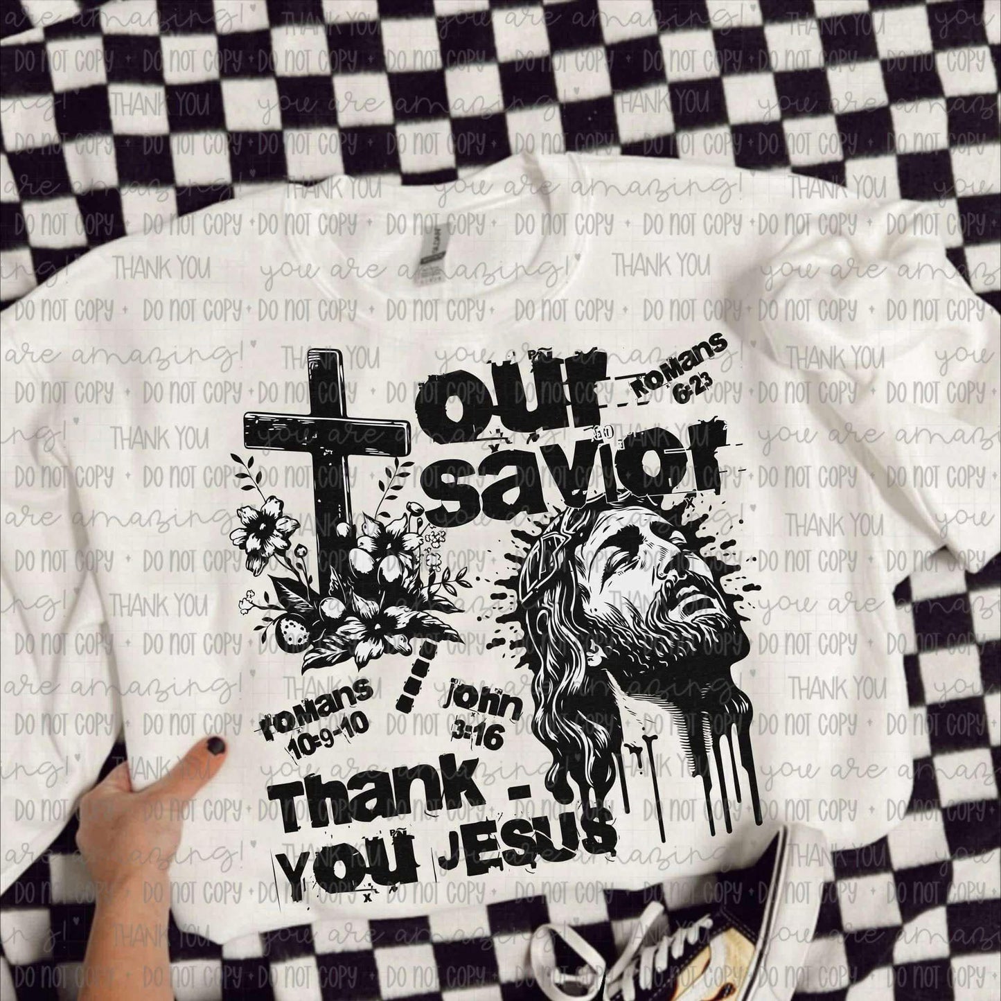 Our Savior Thank you Jesus- DTF Transfer