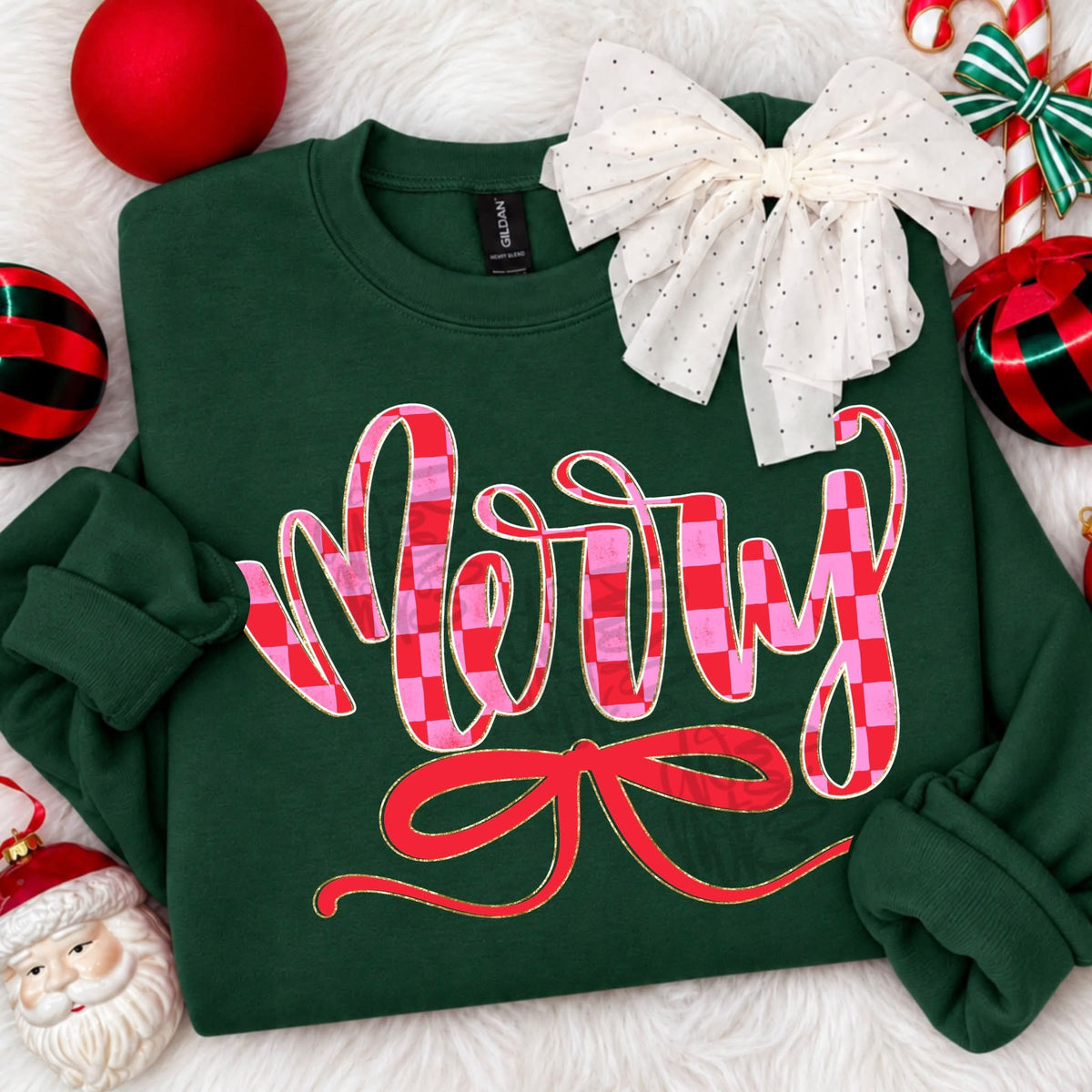 Checkered Merry - DTF Transfer