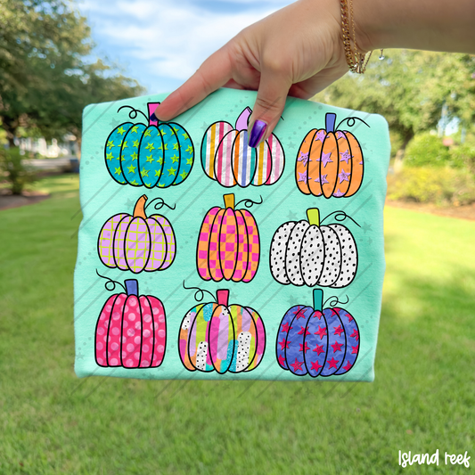 Patterned Pumpkin Grid - DTF Transfer